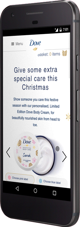 Dove UK Mobile Interface 2